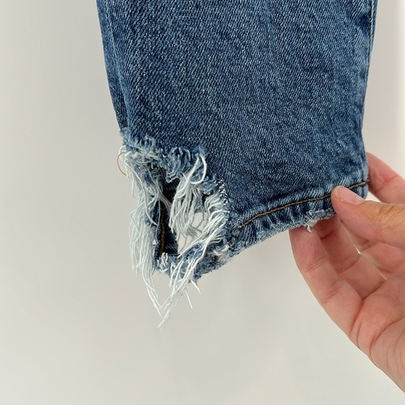 Agolde Toni Straight Ankle Jeans Organic Cotton Blend Distressed Size 26 - Picture 9 of 12